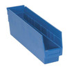 Shelf Storage Bin, Polypropylene, Blue, 6 in H, 4 1/8 in W, 17 7/8 in L