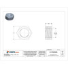 Hex Nut, M5-0.80, Steel, Class 8, Zinc Plated, 4 mm Ht, 100 PK  M01300.050.0001