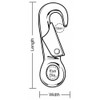 Lucky Line Spring Snap, Iron, 5-8 in Eye Dia 4GGU6 Pack of 5
