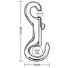 Lucky Line Slide Bolt Snap, Iron, 9-16 in Eye Dia 4GGJ7 Pack of 5