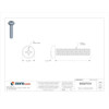#10-24 x 1 in Phillips Pan Machine Screw, Zinc Plated Steel, 100 PK  U24522.019.0100