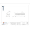 #10-24 x 1 in Phillips Pan Machine Screw, Zinc Plated Steel, 100 PK  U24522.019.0100