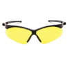 Safety Glasses, Wraparound Amber Polycarbonate Lens, Scratch-Resistant  52YP41