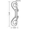 Lucky Line Slide Bolt Snap, Zinc, 3-8 in Eye Dia 4FCG3 Pack of 5