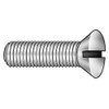 5-16"-18 x 3-4 in Slotted Flat Machine Screw, Plain 18-8 Stainless Steel, 25 PK  U51110.031.0075