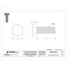 Grade 5, 5-16"-18 Hex Head Cap Screw, Zinc Plated Steel, 7-8 in L, 100 PK  U01200.031.0087