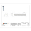 #8-32 x 1 in Slotted Fillister Machine Screw, Plain 18-8 Stainless Steel, 100 PK  U51341.016.0100