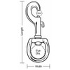 Lucky Line Slide Bolt Spring Snap,L 3 In 4FCH1 Pack of 5