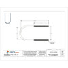 Round U-Bolt, 5-16"-18, 2 1-2 in W, 5 5-8 in H, Plain Stainless Steel  U17567.031.0201