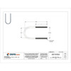 Round U-Bolt, 5-16"-18, 2 1-2 in W, 5 5-8 in H, Zinc Plated Steel  U17243.031.0201