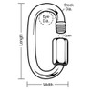 Lucky Line Connecting Link, SS, 800 lb Limit 4FCH8 Pack of 2