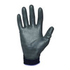 Coated Gloves, Polyurethane, Smooth, Palm, 3 Abrasion Level, Black, L (8) 1 PR