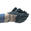 Coated Gloves, Nitrile, Textured, 3-4 Dip, 4 Abrasion Level, Blue, M (8) 1 PR  47-400