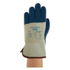 Coated Gloves, Nitrile, Textured, 3/4 Dip, 4 Abrasion Level, Blue, XL 1 PR