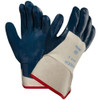 Ansell Nitrile Coated Gloves, 3-4 Dip Coverage, Blue, L, PR 27-607