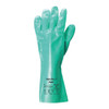 Chemical Resistant Gloves, Nitrile, 14 in L, 47 mil, Green, 10, 1 PR