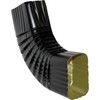 Spectra Metals 3 In. x 4 In. Aluminum Black Side Downspout Elbow 4BELRTBK 153969