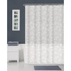 Zenna Home 70 In. x 72 In. Just Leaves White Waterproof PEVA Shower Curtain CPRJLWWL 628862