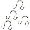 Zenna Home Rustproof Nickel Double Roller Shower Curtain Hooks (12-Count) SS97ALBNL 629817