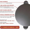 Old Stone 15 In. Grey Glazed Round Pizza Stone With Handles GPS15H-G 606169
