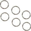 Zenna Home Rustproof Satin Nickel Shower Curtain Rings (12-Count) HR05BNL
