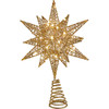 Kurt Adler 11 In. 60 Warm White Twinkling LED Gold Starburst Treetop AD1051GO
