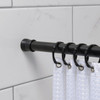 Zenna Home 86" Adj Alm Mb Shwr Rod 86B5ALBKHL 618387