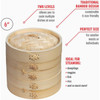 Joyce Chen 2-Tier 6 In. Bamboo Steamer Baskets J26-0016 620327