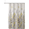 Zenna Home 70 In. x 72 In. Eva Flowers Yellow Decorative Fabric Shower Curtain