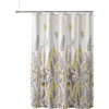 Zenna Home 70 In. x 72 In. Eva Flowers Yellow Decorative Fabric Shower Curtain