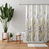 Zenna Home 70 In. x 72 In. Eva Flowers Yellow Decorative Fabric Shower Curtain CFREVAYL 625148