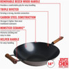 Joyce Chen Classic Series 14 In. Carbon Steel Ceramic Coated Nonstick Wok J21-0614 625286