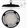 Metalux 11 In. 180W Equivalent 16,000 Lm. 5000K CCT High Bay HBD1650CPR 557523