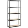 Muscle Rack 34 In. x 14 In. x 72 In. 5-Tier Black Shelving Unit UR341472BLK