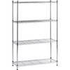 Muscle Rack 36 In. x 14 In. x 54 In. 4-Tier Chrome Wire Shelving Unit