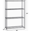 Muscle Rack 36 In. x 14 In. x 54 In. 4-Tier Black Wire Shelving Unit WS361454-4B 246299