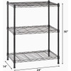 Muscle Rack 24 In. x 14 In. x 30 In. 3-Tier Black Wire Shelving Unit WS241430-3B 237875