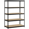 Muscle Rack 48 In. W x 24 In. D x 72 In. H 5-Tier Black Shelving Unit UR-245BLK