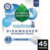 Seventh Generation Free & Clear Dishwasher Detergent Packs (45 Count) 68905662