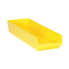 Shelf Storage Bin, Polypropylene, Yellow, 4 in H, 8 3/8 in W, 23 5/8 in L