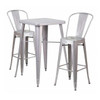 Square 27.75" W, 27.75" L, 40" H, Metal, Grey