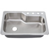 Stylebuilt 33 In. x 22 In. x 9 In. Single Bowl Top Mount Kitchen Sink FD1071000910Z4K 455674