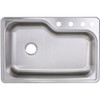 Stylebuilt 33 In. x 22 In. x 9 In. Single Bowl Top Mount Kitchen Sink FD1071000910Z4K 455674