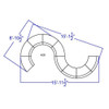 9 pcs. Living Room Set, 25-1-4" to 106-1-2" x 27", Upholstery Color: Black  ZB-803-420-SET-BK-GG