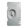 Raco Box Cover, Square Box Type, 1 Gang, Galvanized Steel, Flat Cover Type 701F