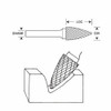 Manufacturer Varies Carbide Bur,Pointed Tree,3-32,3-32 Shank 310-002147