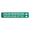 Brady Pipe Marker,Chilled Water Return,Green, 4023-B 4023-B