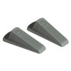 Master Mfg Door Wedge No Slip, Rubber, Gray, 1-1-4"H x 2-1-4"W, PK.2 GD002