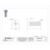 #4-40 x 3-8 in Phillips Flat Machine Screw, Zinc Plated Steel, 100 PK  U24670.011.0037