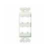Panduit GFCI Module Frame,Mini Com,4 Port,White CFG4WH